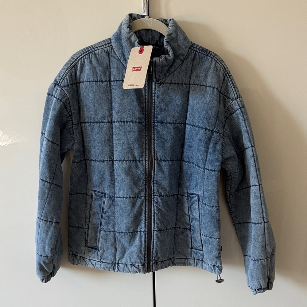 Levi's Blue Quilted Denim Jacket Small